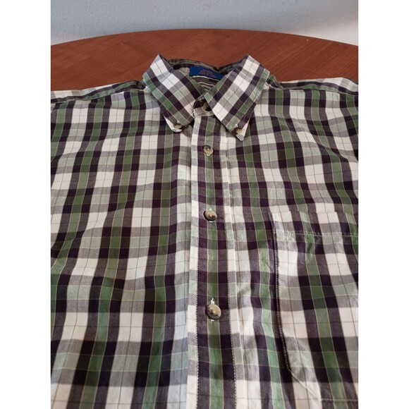 Pendleton Button Down Shirt Mens Medium Plaid Check Long Sleeve 100% Cotton - Picture 2 of 9